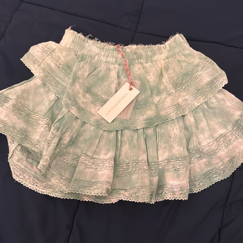 love shack fancy mini skirt